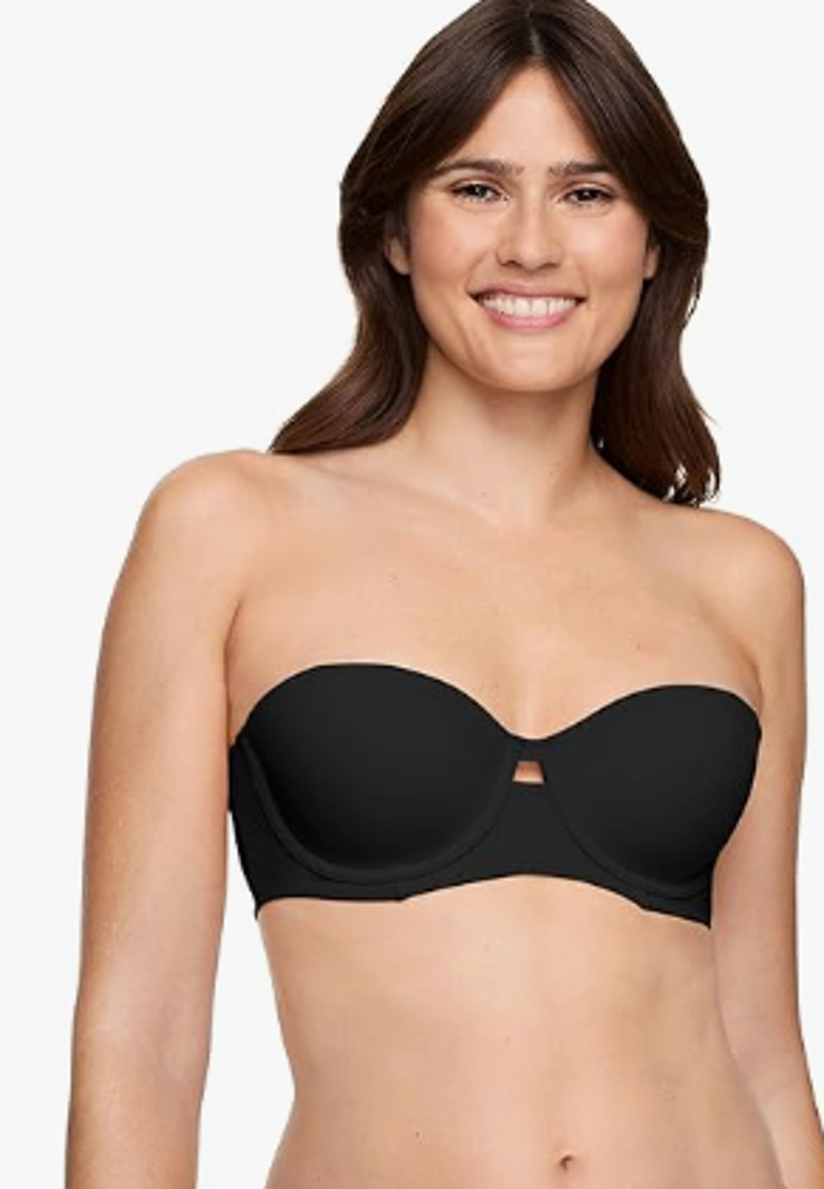 Warners Women's 36D Cloud 9® Super Soft Convertible Strapless Black Bra K34-24
